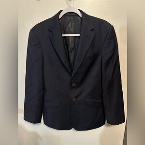 Charles Tyrwhitt Men's Sport Coat Blazer Two Button Navy Blue Wool Classic 38S